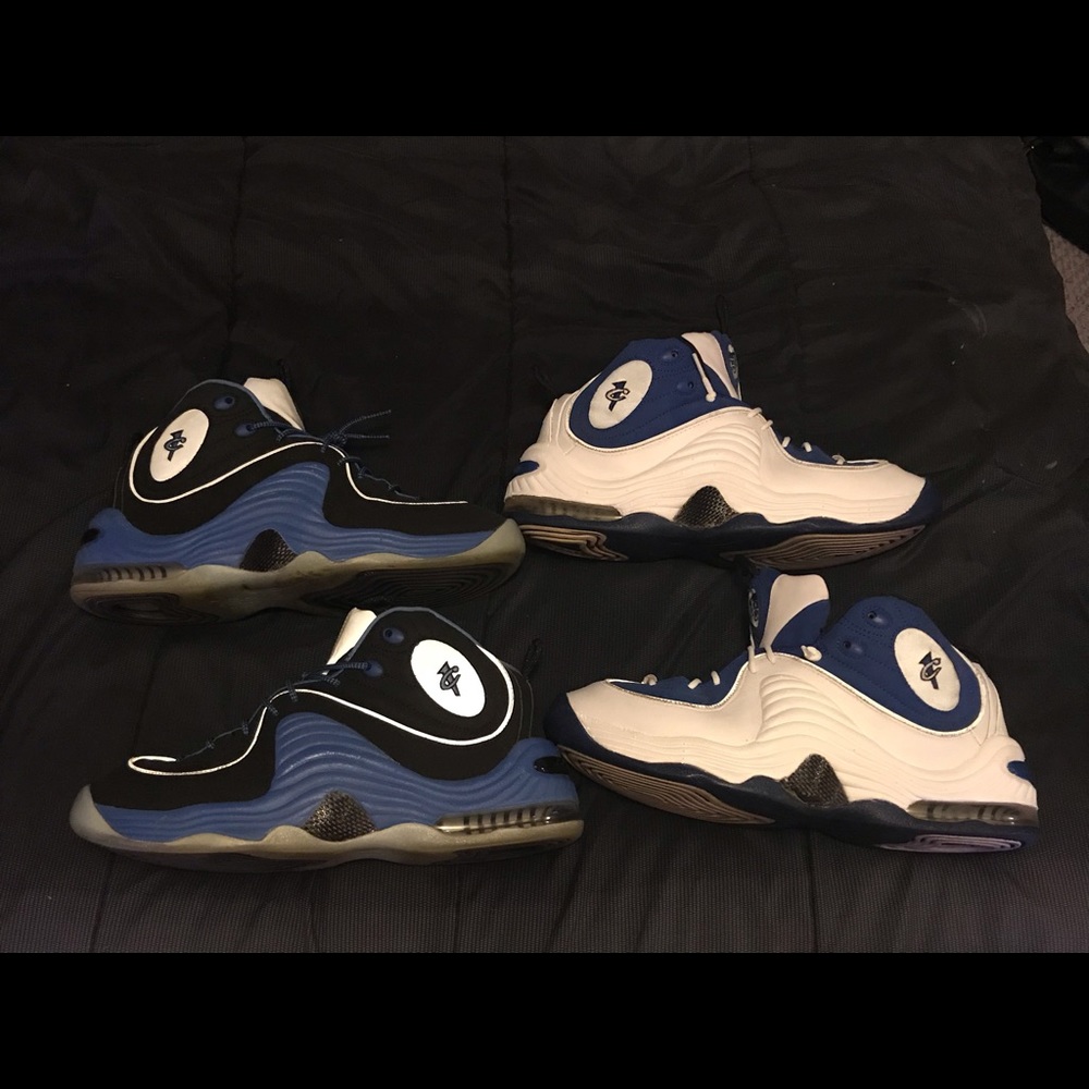 2 pair of air penny’s home& away